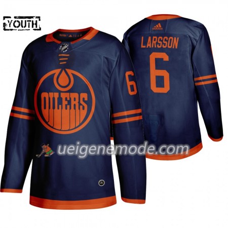 Kinder Eishockey Edmonton Oilers Trikot Adam Larsson 6 Adidas 2019-2020 Blau Authentic